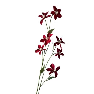 Junheyuan Guirlandes artificielles de clématites à branche unique, fleurs en soie pour décoration de mariage, présentation en vitrine, approvisionnement transfrontalier - Product Image 5