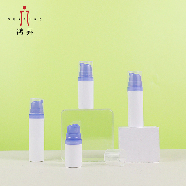 Empty white PP bottle 5ml 10ml 15ml 20ml airless pump bottle for skin care