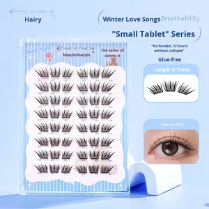 Faux cils effet oreilles de chat, tige transparente en plastique, fibres artificielles, pour un look naturel et dynamique au quotidien, série Trilogy - Product Image 6