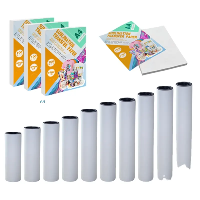 100 X A4 Dye Sublimation Paper Sublimation Transfer White Paper for Ink Jet Printer HQ for Heat Transfer Ceramics