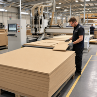 Panneau MDF standard 1245x2465mm, épaisseurs multiples 13mm/16mm/19mm, norme d'émission E1, design moderne pour la décoration de meubles