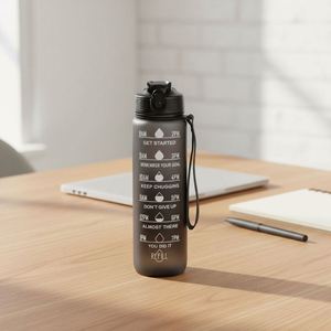 Bouteille d'eau en plastique fantaisie personnalisée avec logo 2026, 1L (32oz), avec paille en silicone et poignée, pour promotion - Product Image 4