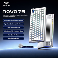 AULA NOVA 75 Nuevo Teclado Mecánico Inalámbrico Tri-Modo con Pantalla Inteligente de Plástico Personalizable RGB, Ergonómico, Batería de 4000 mAh