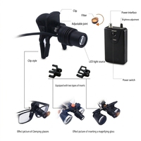 Lampe frontale LED vétérinaire à clipser avec faisceau réglable de 3W pour chiens et chats, idéale pour l'utilisation en clinique vétérinaire