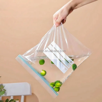 OEM/ODM diepvriesvoedsel opbergzakken, transparante sandwich grip seal plastic ziplock zakken met gekleurde bovenkant