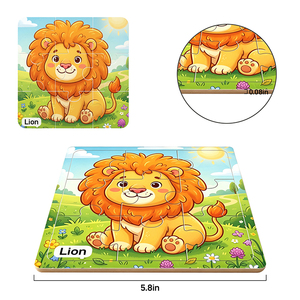 <span class=keywords><strong>Puzzle</strong></span> di Animali in Carta <span class=keywords><strong>da</strong></span> 9 <span class=keywords><strong>Pezzi</strong></span> con Nomi degli Animali, Giocattoli Educativi per Asilo, Casa, Regalo di Compleanno, Confezione Regalo - Product Image 2
