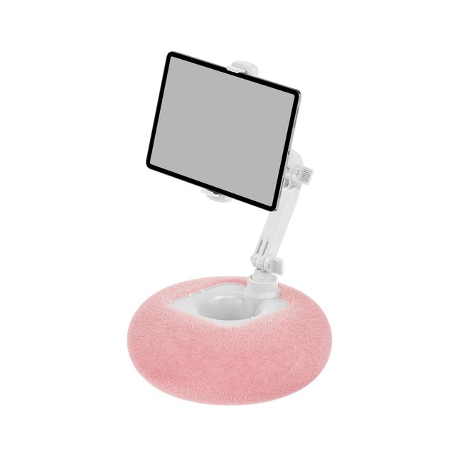 Soft Plush Pillow Cushion Lazy Tablet PC Stand Mobile Phone Holder Bracket Support with Snack Bowl Used for Bed Sofa Leg Drama