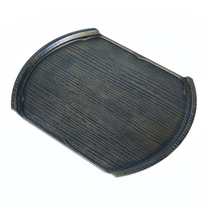 Twin swords, unique bronze-style Japanese <b>tray</b>, dessert plate, <b>tea</b> <b>tray</b>, sushi plate, sukiyaki, Japanese and Korean cuisine. - Product Image 1