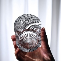 Juego de Vasos de Whisky Modernos con Relieve, Sublimados, Reutilizables, Libres de Plomo, Duraderos, de Doble Pared, Apilables, Estilo Old Fashioned, 4/6 Unidades