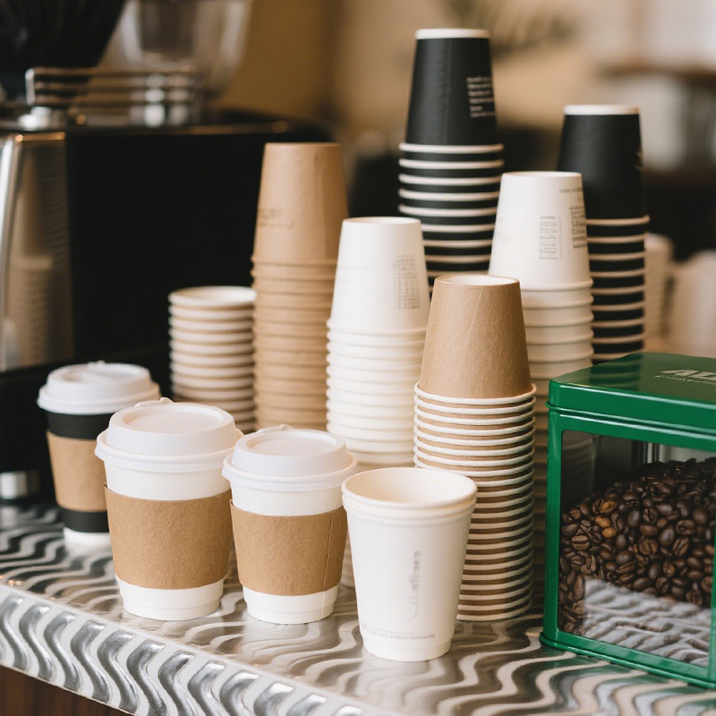 Custom Logo Kraft Paper Cups Water-Proof Craft Paper Food Packaging Beverage Containers for Carbonated Drinks Energy Drinks