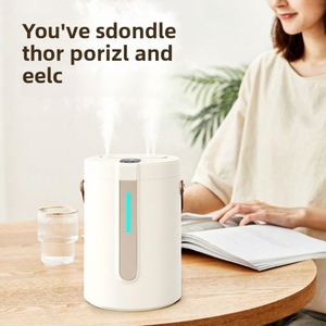 Small Desktop Bedroom <b>Humidifier</b> Plastic USB Powered Silent Dual Spray Ambient Light Large Capacity 1.0-2.5L Home Use - Product Image 3