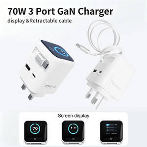 <span class=keywords><strong>Chargeur</strong></span> Super Rapide 70W PD GaN QC3.0 PPS pour iPhone <span class=keywords><strong>Samsung</strong></span> <span class=keywords><strong>Mac</strong></span> Vente en Gros OEM ODM <span class=keywords><strong>Chargeur</strong></span> Multi-Ports USB-C Type-C 70W PD GaN - Product Image 6