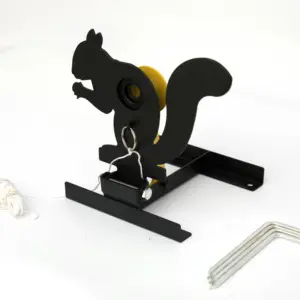 Brinquedo de argila squirrel, alvo de tiro em pellet para jogos de caça com cabo para puxar o alvo de volta para cima