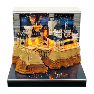 Calendrier 3D Mémo Pads Château Magique 2026 – Calendrier Artistique Créatif DIY 3D avec Notes Adhésives Découpées en Papier - Product Image 1