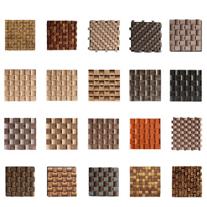 Carré 60*60 <span class=keywords><strong>cm</strong></span> Mosaïque Akupanel 3 Côté Placage Intérieur Décoration Murale Panneau Sandwich Diffuseur Acoustique Panneaux DIY Panneau Mural Modulaire - Product Image 4