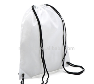 Sac à dos blanc 36*40CM en polyester à sublimation sac à dos à bandoulière personnalisé pour chaussures de football sac de rangement de papeterie - Product Image 2