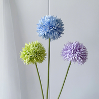 Fleur de pissenlit artificielle en gros pour la décoration intérieure, tête unique en tissu de soie pour accessoires de décoration de mariage et de fête
