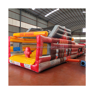 Precio de fábrica carrera de obstáculos inflable camión de bomberos deporte Combo juego de rebote <span class=keywords><strong>alquiler</strong></span> comercial - Product Image 1