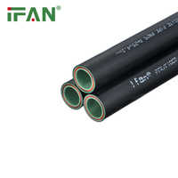 Fábrica de tubos de plástico IFAN Tubo de polipropileno PPR 20MM - 125MM Tubo de fibra de vidrio PPR para agua caliente PN20
