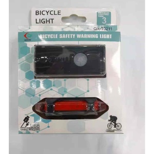 Luce Posteriore LED per Bicicletta Peiyong con Ricarica USB, Lampada di Sicurezza per Pedalate Notturne, Montaggio su Telaio, Modello 6065 - Product Image 1