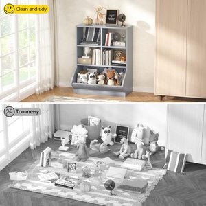 Étagères murales modernes en bois massif pour salon, chambre à coucher, bibliothèque, bibliothèque à 5 compartiments, bibliothèque multifonctionnelle en bois, armoire de <span class=keywords><strong>rangement</strong></span> pour jouets - Product Image 5