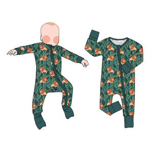 Pijama <span class=keywords><strong>de</strong></span> bambú con cremallera para niños, diseño casual estampado, suave como la mantequilla, <span class=keywords><strong>de</strong></span> gran venta, Little Glow Kid - Product Image 4