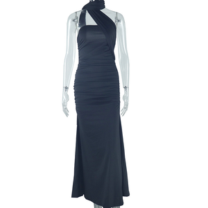 Vestido Lápiz de Verano <span class=keywords><strong>Elegante</strong></span> de Alta Calidad, Ligero, Liso, Casual, Sin Espalda, con Volantes, Vestidos Maxi para Mujer, Personalizados - Product Image 6