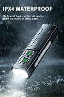 Lampe torche portable 1000 lumens, 10 modes, éclairage ambiant RGB, lumière UV + lumière verte, aimant, 1500 mAh, mini lampe torche EDC avec clip, réparation automobile