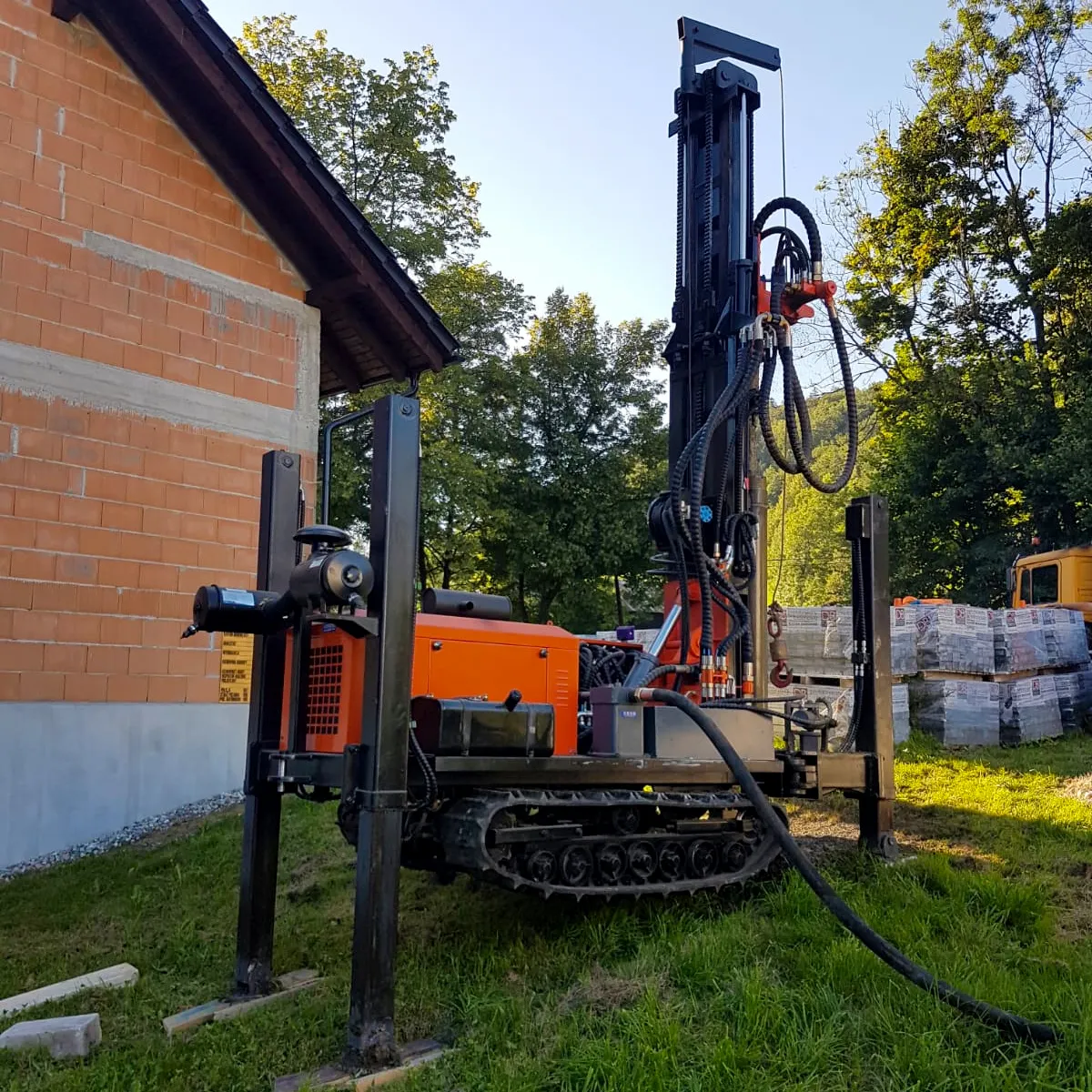 Máquina de perforación de pozo de agua, 100m, plataformas de perforación de mina hidráulica, perforadoras de agujero rotativo, en venta