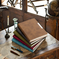 Carnet de poche super mini A7 avec étui en cuir PU, journal à spirales, agenda imprimé pour l'école et les cadeaux, reliure thermique, 80 feuilles