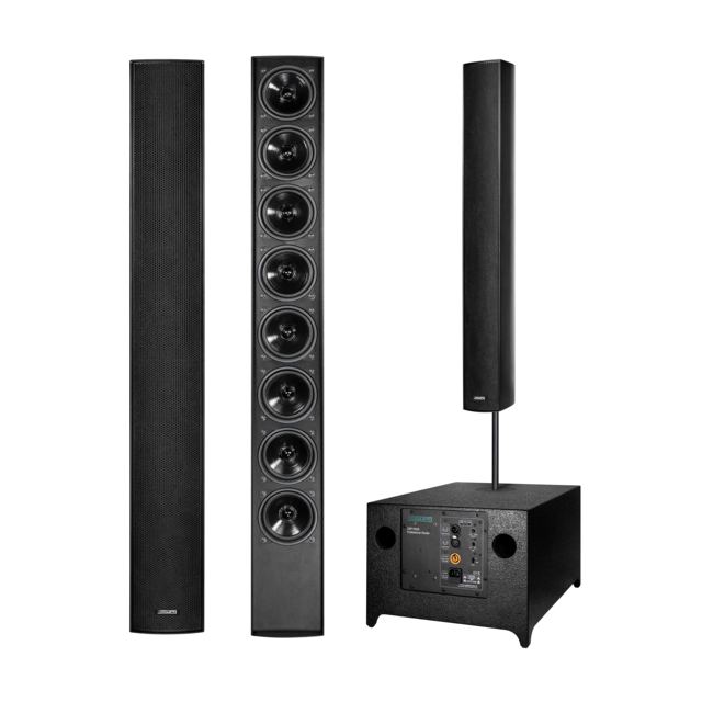 8x4 Inch Active Vertical Column Speakers Digitally Steerable Phased Array Directional Speaker for Lecture Hall Sound System