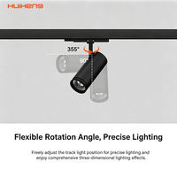 Projecteur LED sur rail orientable avec puissance et température de couleur réglables, CRI90, en aluminium, pour magasins commerciaux et points de vente