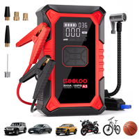 Démarreur de batterie portable GOOLOO OBM A3 3000A avec compresseur d'air 150 PSI, gonfleur de pneus et lumière LED pour voitures et camions