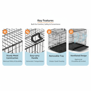 Jaula de Alambre Metálica para Perros Grandes, Plegable, de 24'', 30'', 36'', 42'', 48'', en Oferta - Product Image 5