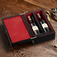 Boîte à vin rectangulaire en MDF de luxe personnalisée Tancy, finition laquée piano, logo gravé sur mesure, recyclable, vente en gros