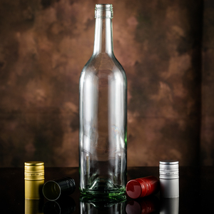 Envase Clásico Redondo para Licor Pernod Sherry Cider, Botella de Vidrio Transparente para <span class=keywords><strong>Pisco</strong></span>, Champán, Vino Claret de 375/500/750 ml con Tapa ROPP - Product Image 6