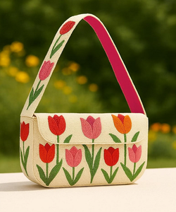 Sac à main carré pour femme, fait main, orné de pierres, perles scintillantes de haute qualité, tendance et portable - Product Image 5