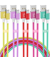 Câbles Micro USB 3A en PVC tressé coloré de 1m/2m/3m pour chargeur de téléphone portable, approvisionnement direct usine, logo OEM, charge rapide