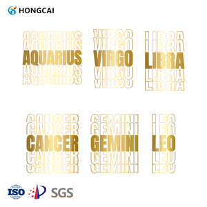 Hongcai Transfer Digital cetakan Transfer panas, teknik cetak layar pola huruf emas untuk kaus stiker tekan panas - Product Image 1