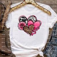Facile à utiliser coeur conception Dtf transferts vinyle Sublimation transfert saint valentin chaleur presse transferts pour vêtements