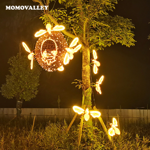 กรอบโลหะสีขาวอบอุ่นแบบกำหนดเอง IP65เอ<span class=keywords><strong>ง</strong></span>ตกแต่งสวนต้นไม้ถนนที่ทันสมัยขอ<span class=keywords><strong>ง</strong></span>แขวนตกแต่ง LED ขนาดยักษ์แสงสว่า<span class=keywords><strong>ง</strong></span>ขึ้นผึ้ง - Product Image 5