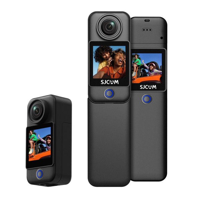C300 Waterproof Pocket Camera 4K HD + 6-Axis Stabilization 3800mAh Dual Touch Screen for Action Sports Vlogging Live