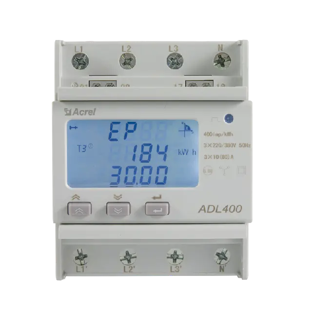 Acrel ADL400 Medidor de KWH trifásico digital de doble tarifa 3 Fase medidor de energía de Riel Din medidor de energía multifunción