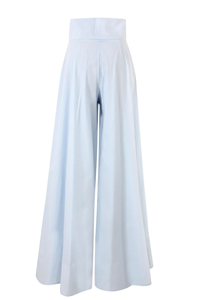 Pantalon large pour femme, style minimaliste et luxueux, couleur unie, tissu structuré, longueur au sol, pour les entretiens d'affaires et les événements formels - Product Image 2
