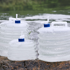 Vente en gros de seaux pliables 3L 5L 10L 15L pour pique-nique en plein air, voyage en voiture, stockage d'eau portable - Product Image 1
