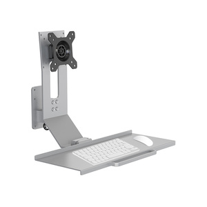 Ngồi-to-đứng Wall <span class=keywords><strong>Mount</strong></span> Chiều cao có thể điều chỉnh màn hình gắn kết với khay bàn phím - Product Image 2