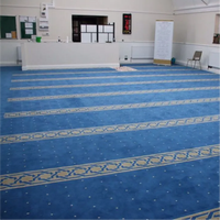 Tapis de prière musulman de luxe mural en rouleau, lavable, en nylon jacquard, tapis de mosquée personnalisé et rembourré