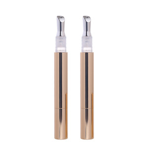 <b>Cosmetic</b> <b>Packaging</b> Metal <b>Tube</b> Lip Gloss Refill With Rotating Brush Tip For Makeup Application - Product Image 3