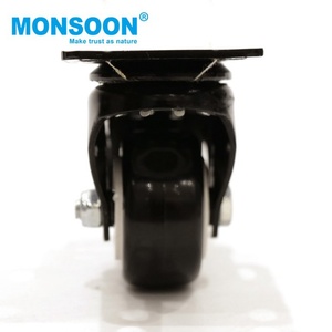 Roulettes industrielles pour meubles, frein pour chaise de bureau, roulettes de déplacement, roulettes en nylon, roulettes pivotantes en PU avec frein - Product Image 3