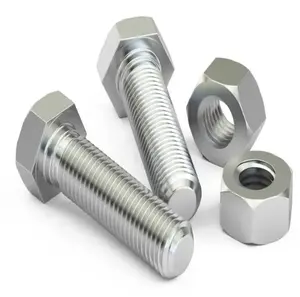 ASTM A307/ISO 4017 Stainless Steel Hex Head Bolts M3 M7 9mm Single Head Outer Hex with Plain Finish Zinc Standard DIN